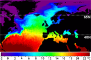 Satellite image of Sea Surface Temperature